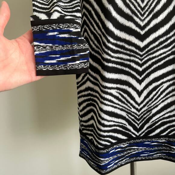 Michael Michael Kors Long Sleeve Zebra Animal Print Dress Pullover Small NWT - Picture 2 of 6